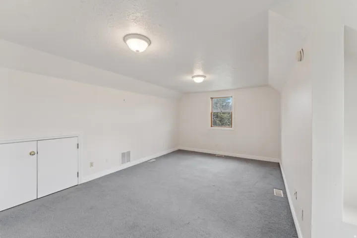 Bonus room featuring light carpet and baseboards