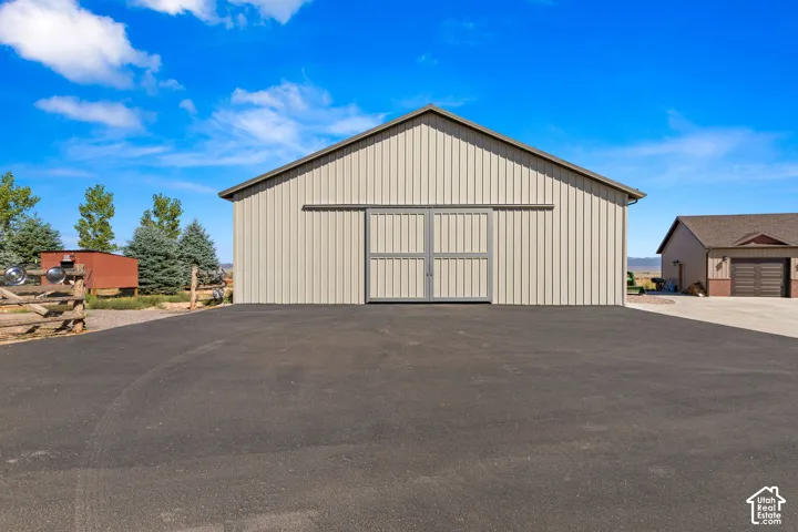 View of pole building