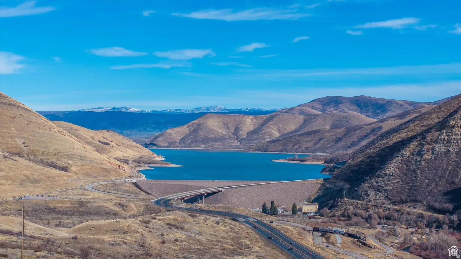 Water view featuring a mountainous background