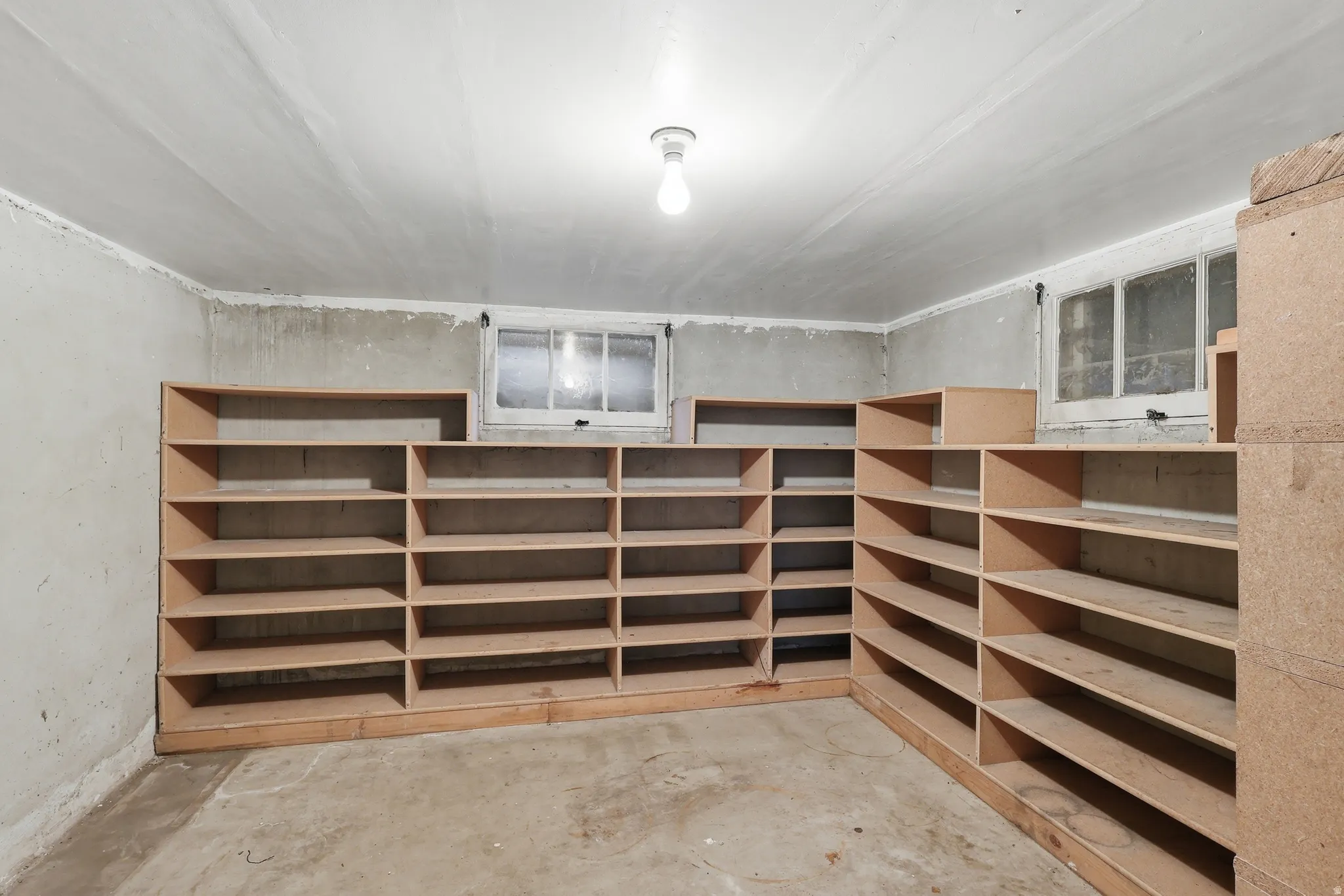 View of unfinished basement