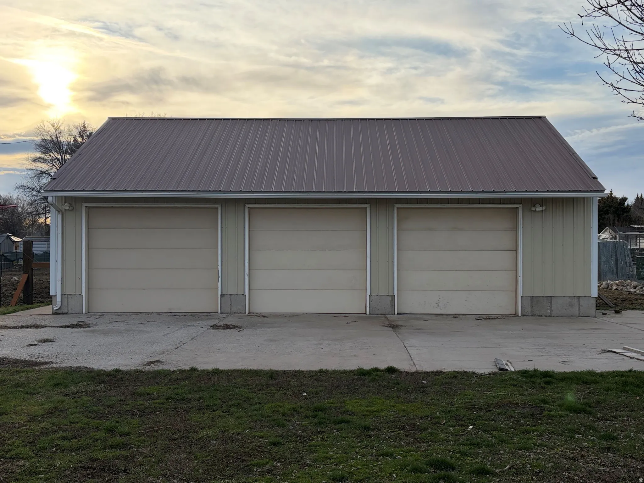 View of detached garage/shop. Has 220 V power inside