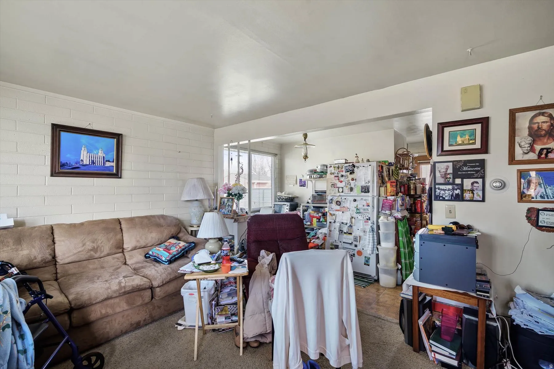 View of carpeted living room