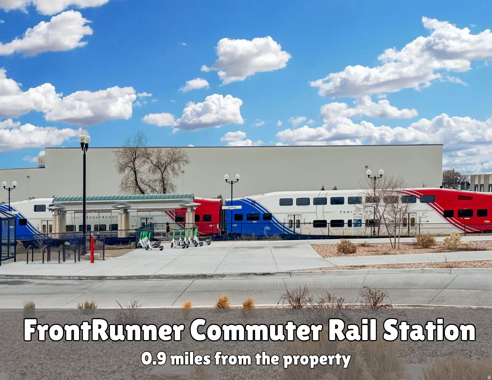 Front Runner Commuter Rail Station 0.9 miles away from the property