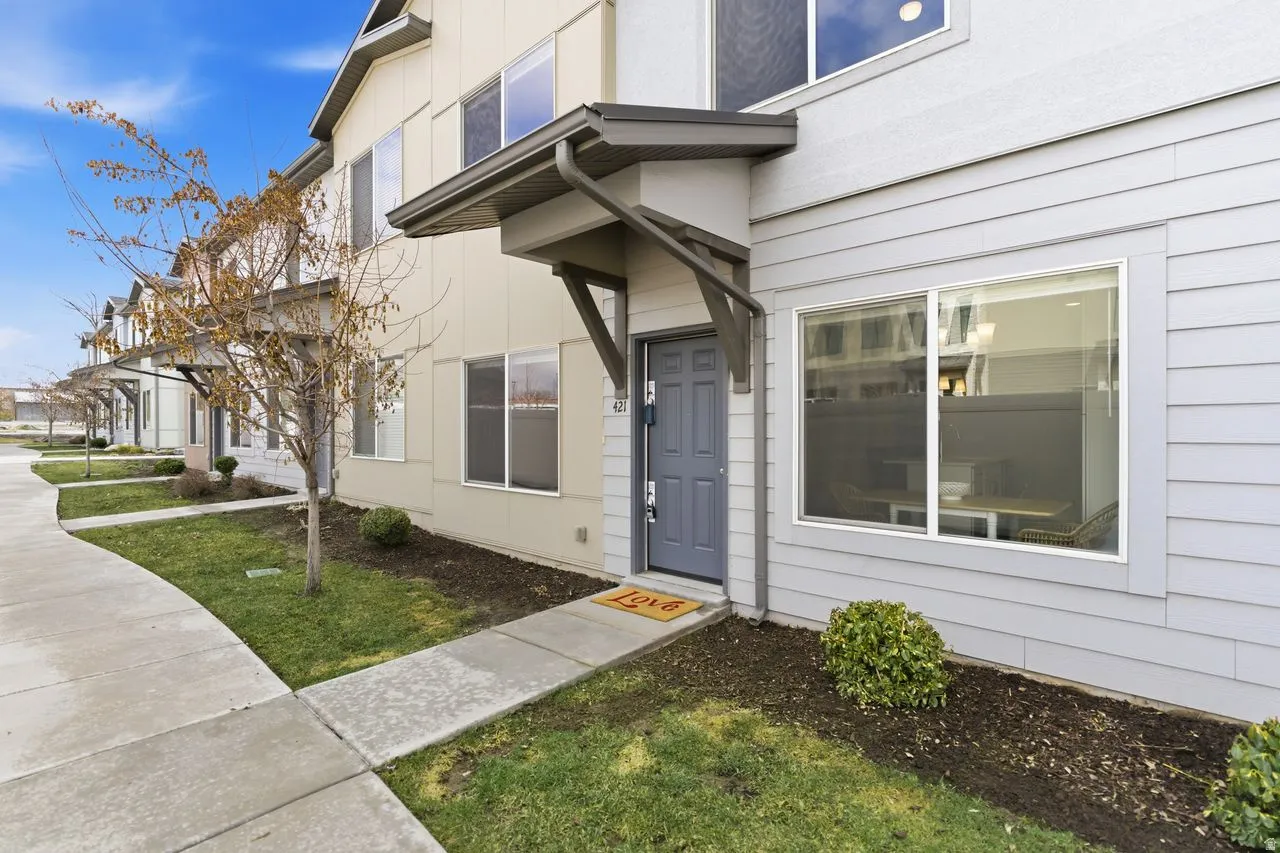 Modern townhome with covered porch