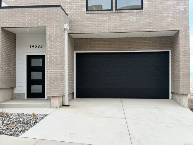 Garage with driveway