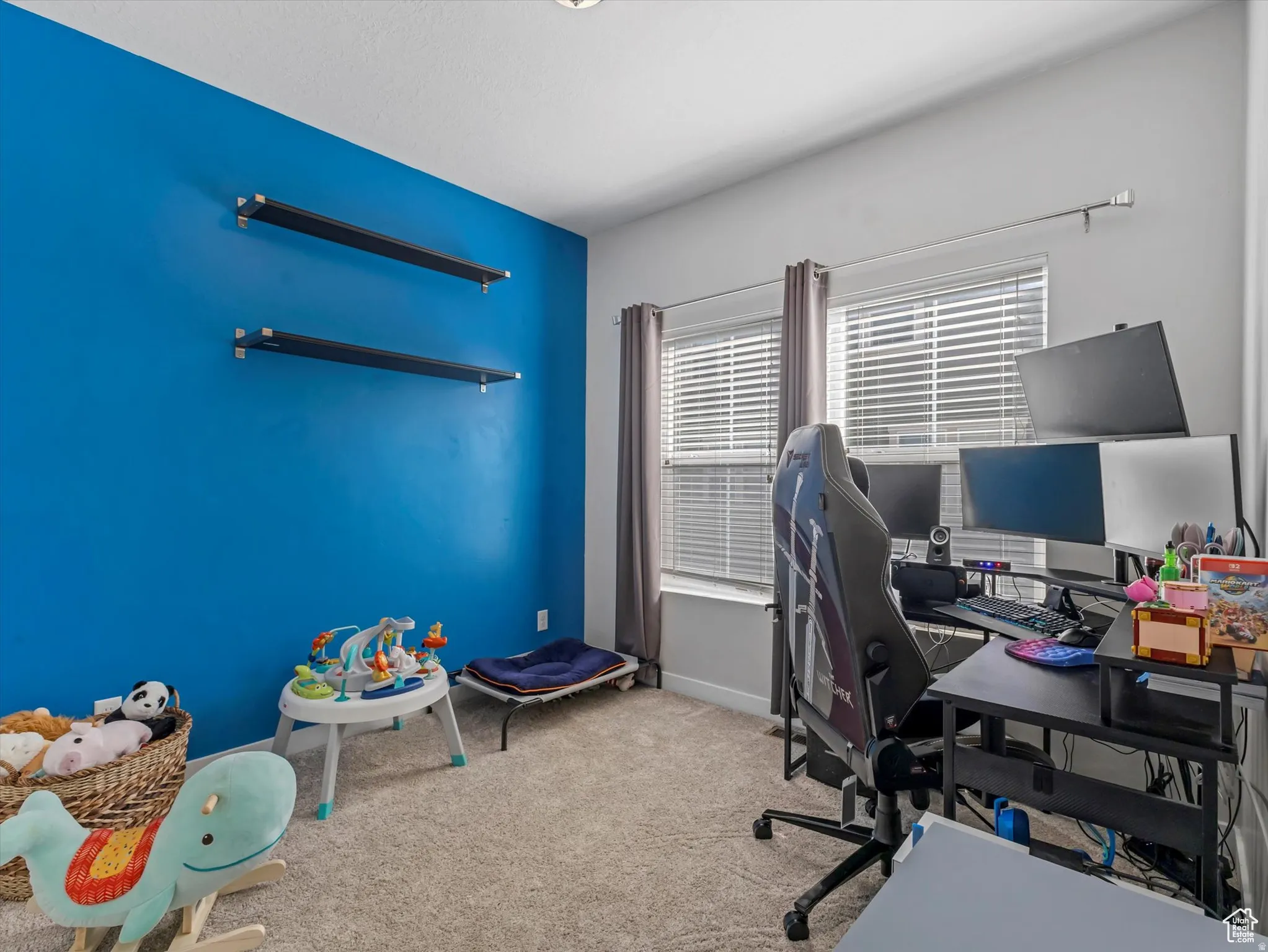 Third Bedroom upstairs, currently being used as an Office