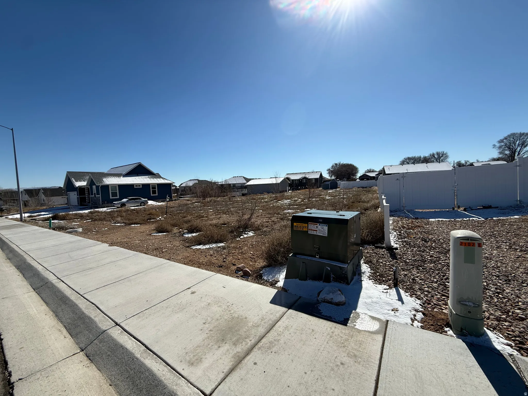 View of yard with a residential view