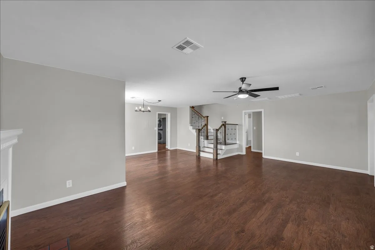 Upstairs unit living room and dining room