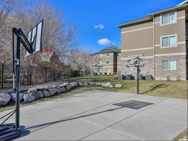 View of basketball court with community basketball court