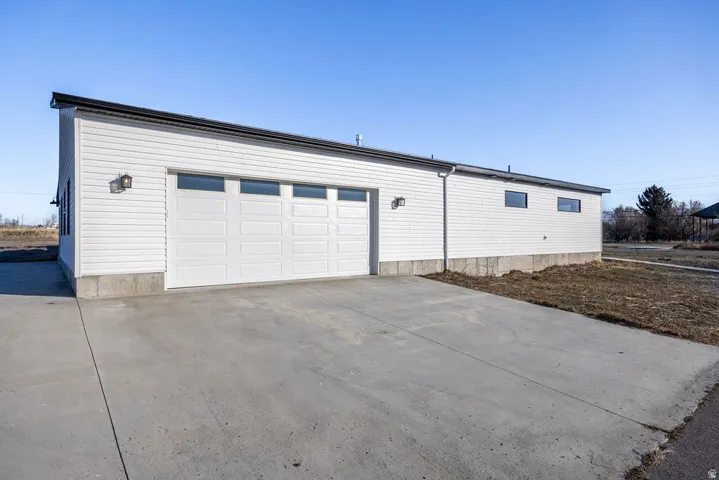 Garage with driveway