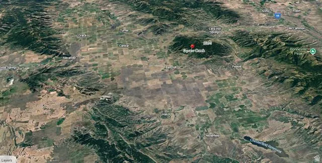 Aerial overview of property's location