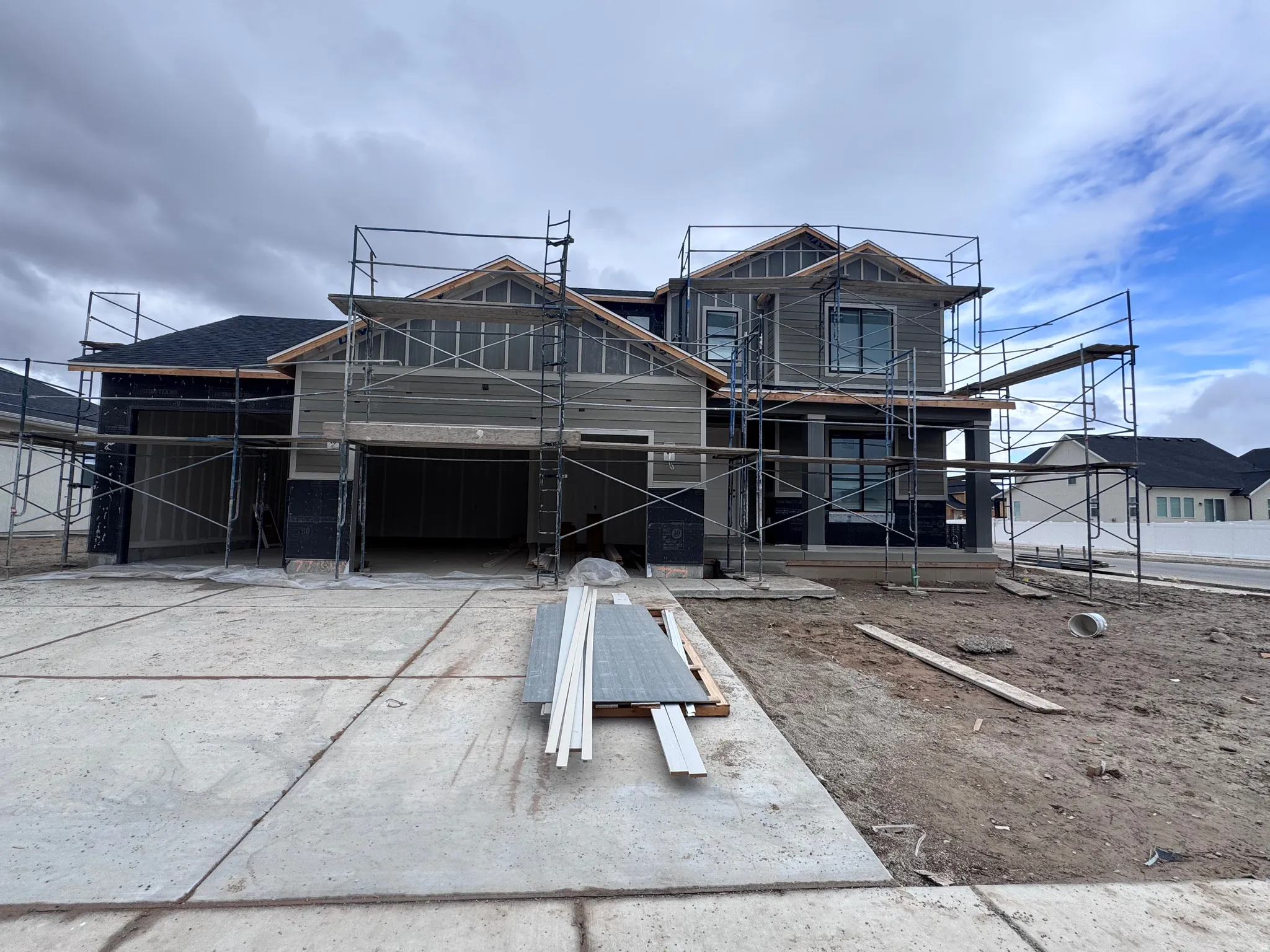 View of unfinished property