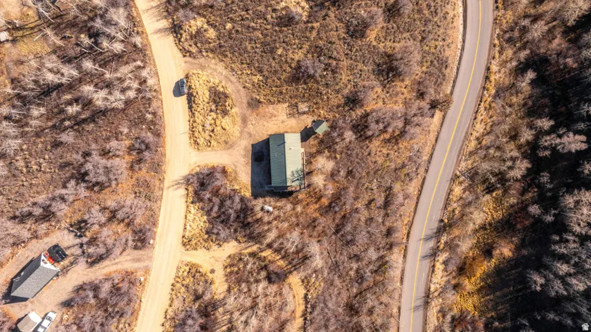 Bird's eye view of a desert landscape