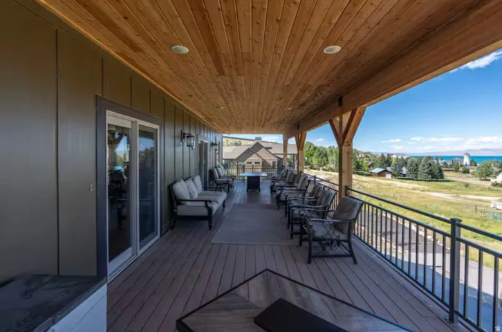 View of wooden terrace