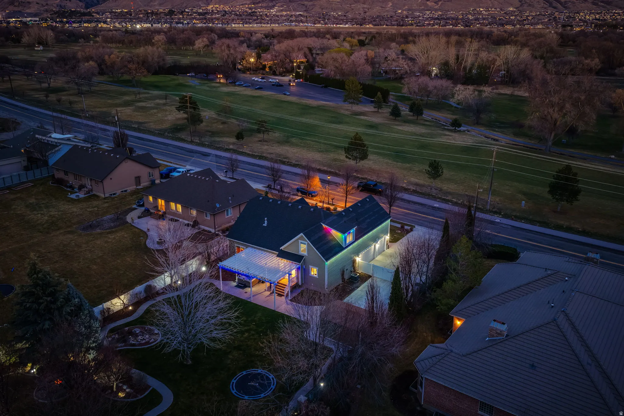 Back Twilight Aerial View