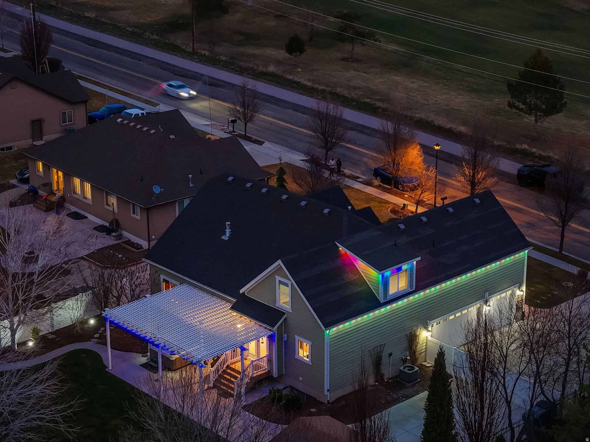 Side Twilight Aerial 2nd View