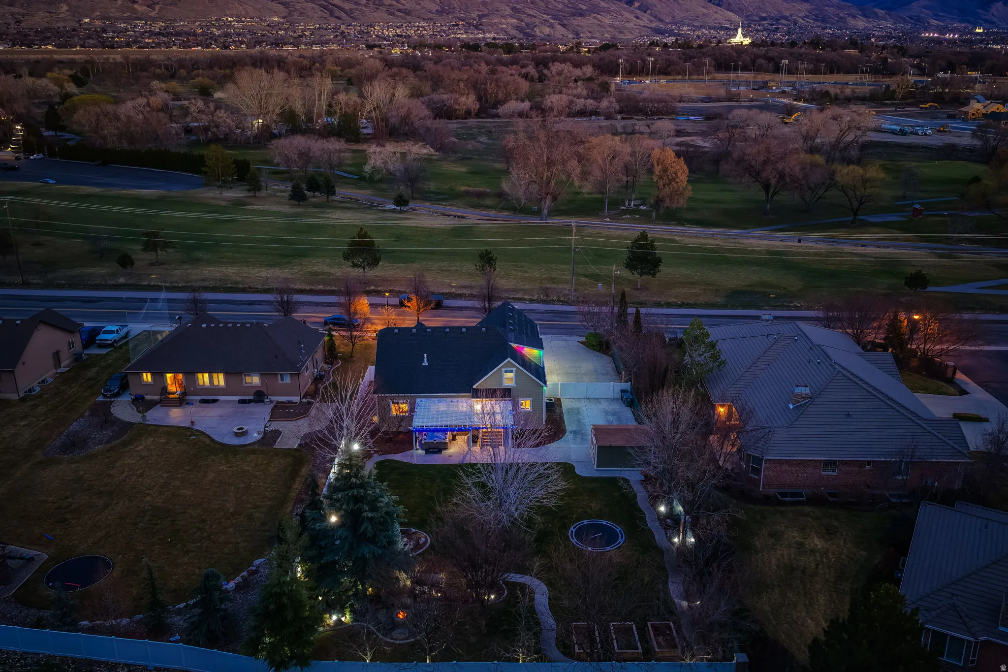 Back Twilight Aerial 3rd View