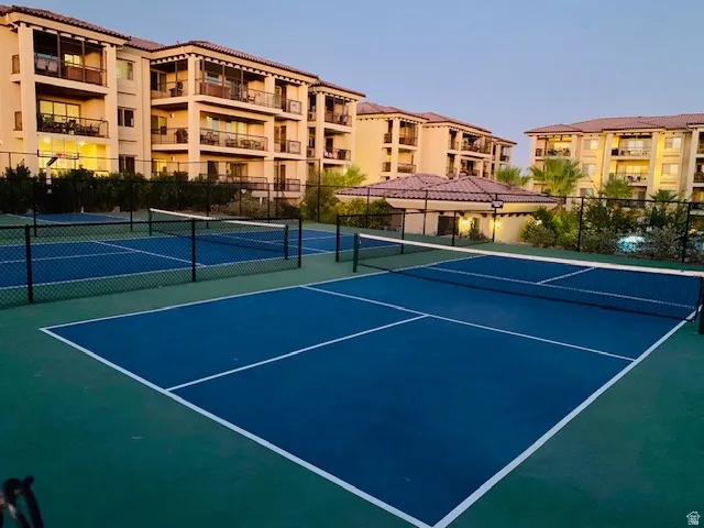 View of tennis court