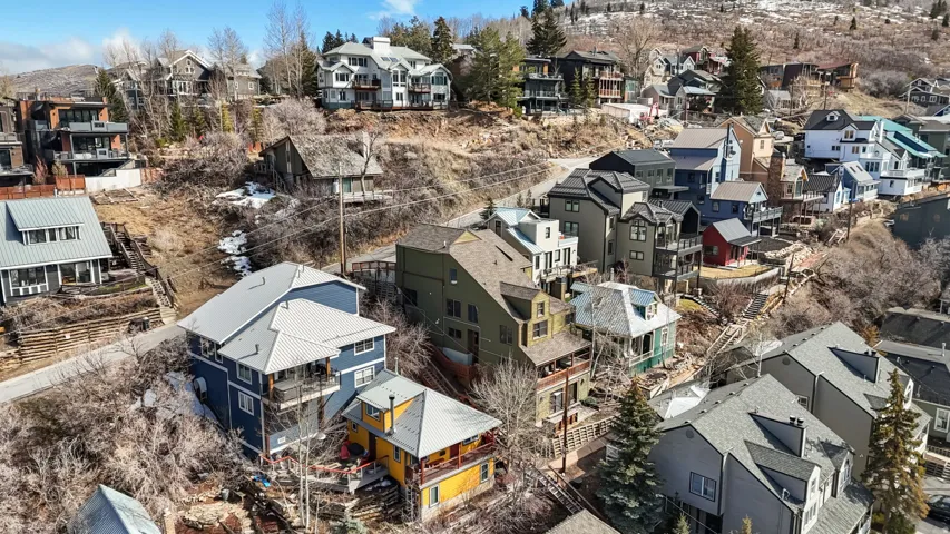 Aerial view of residential area