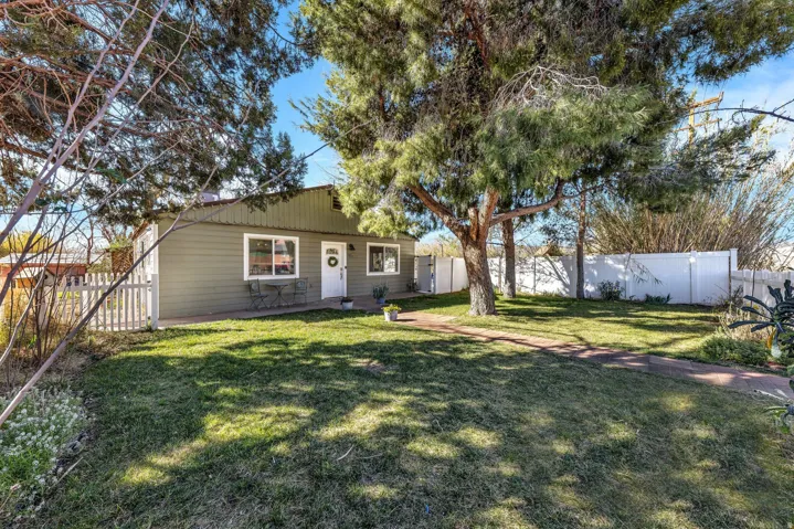 View of front of property featuring a fenced backyard