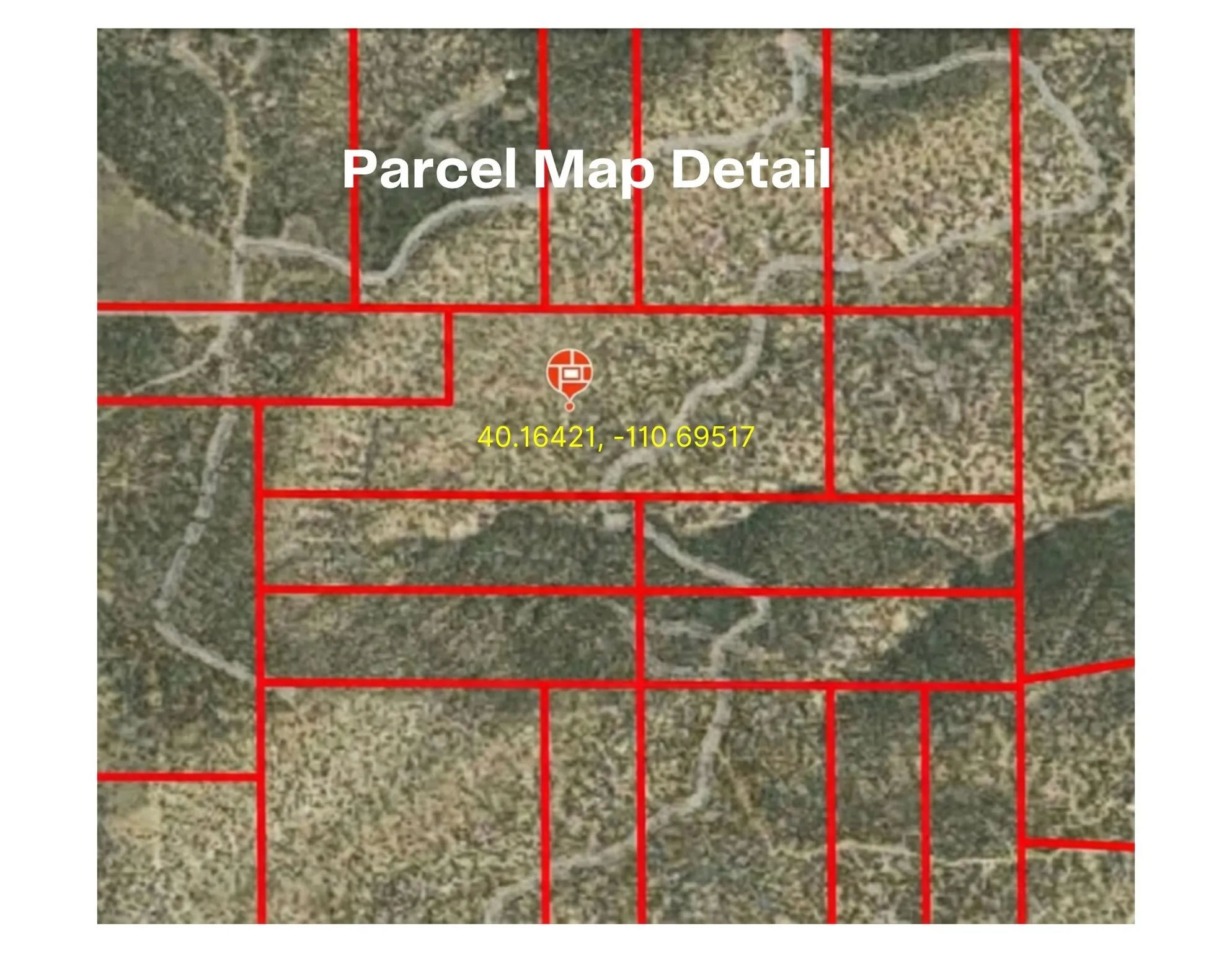 Parcel Map Detail. Illustrating property divisions and coordinates