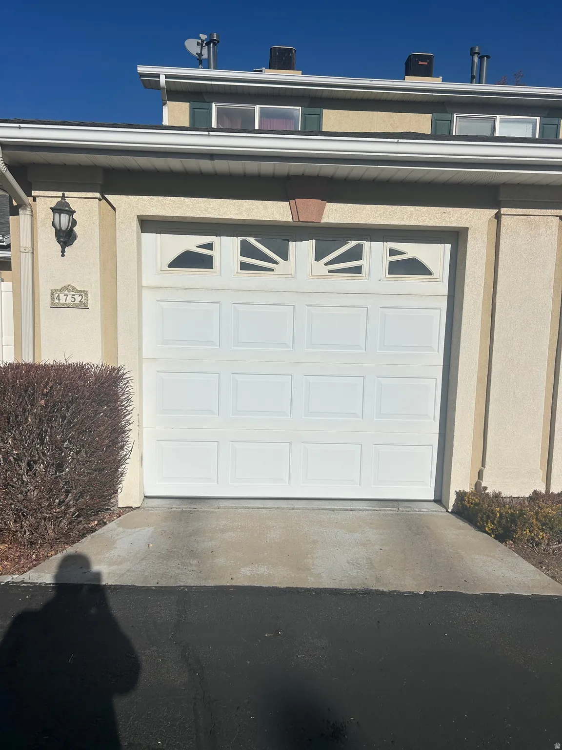 Garage with driveway