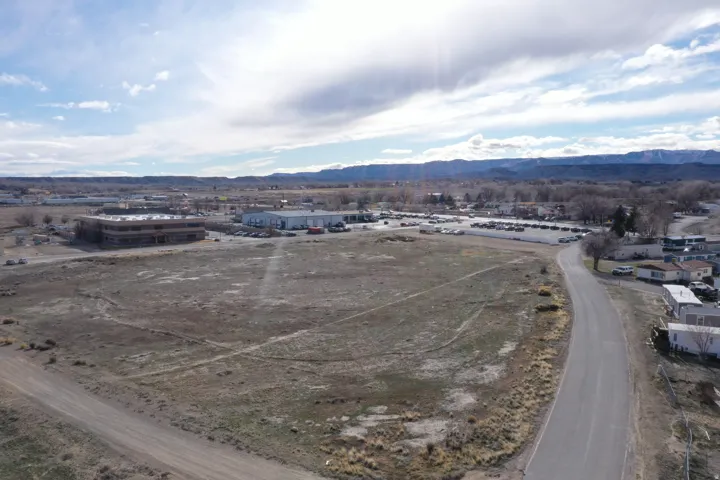 Drone / aerial view of a mountainous background