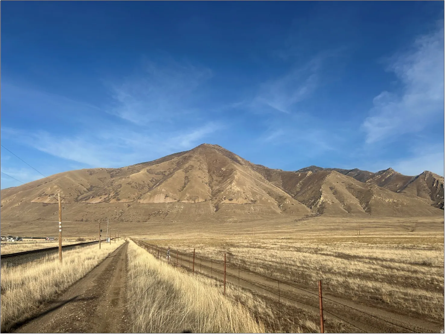 Mountain view with rural landscape