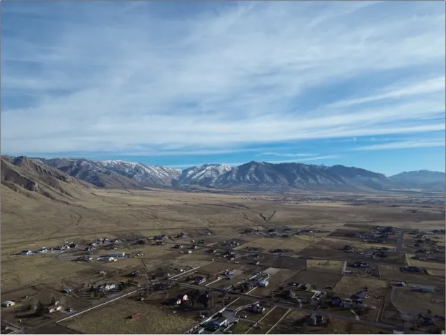 Mountain view with nearby suburban area