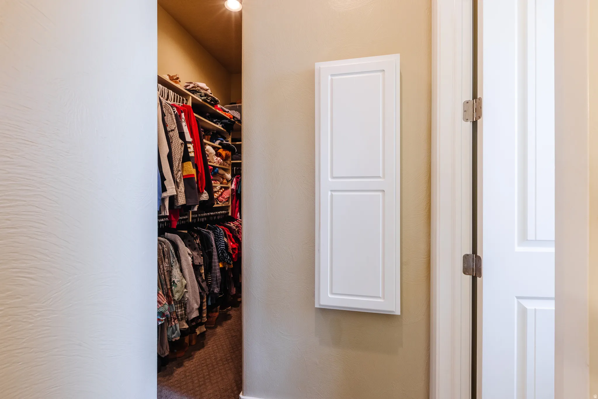 View of walk in closet