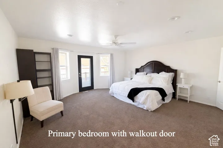 Primary bedroom with separate exit.