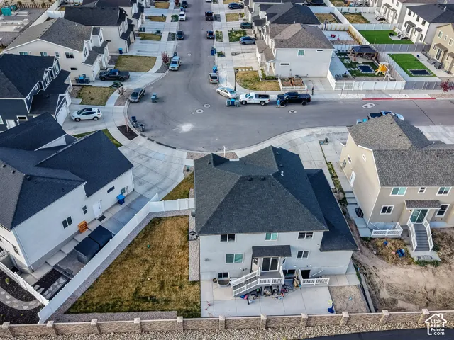 Aerial view of residential area