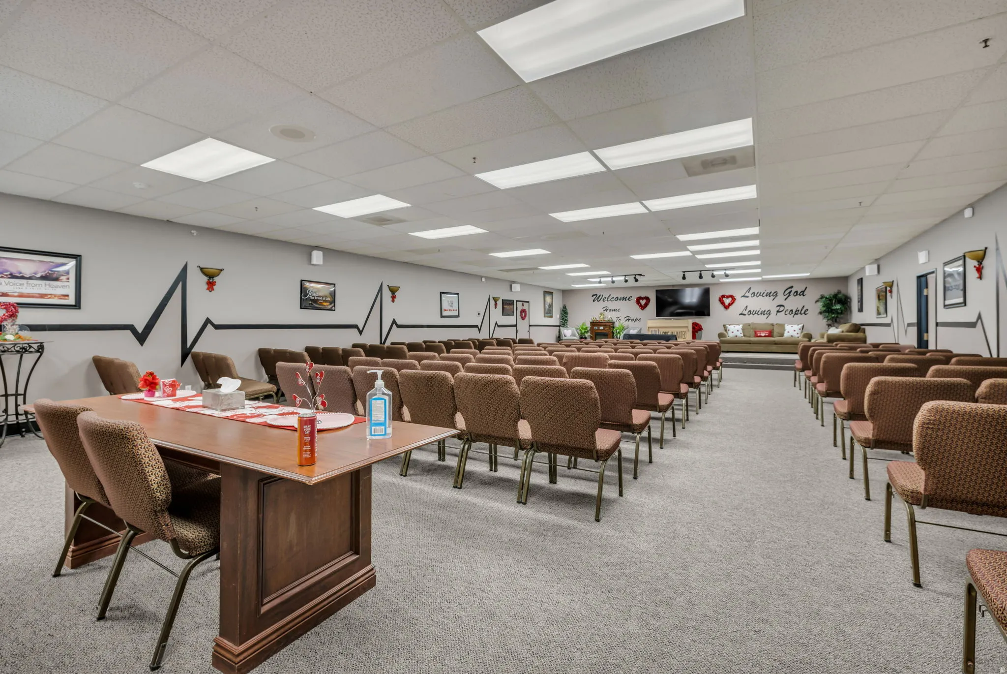 Misc room featuring a paneled ceiling