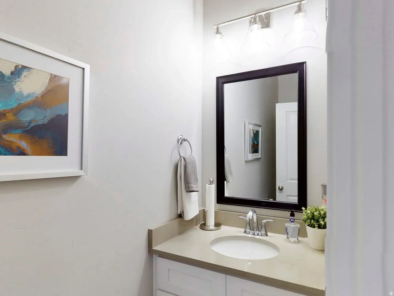 Bathroom featuring vanity