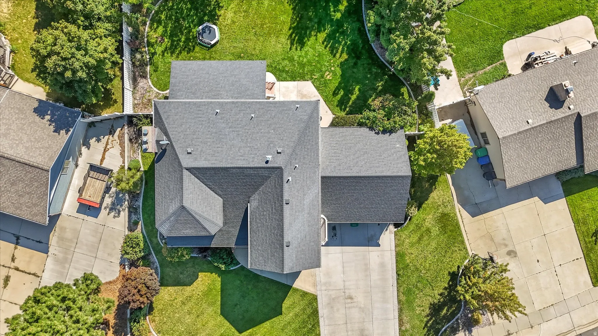 View from above of property
