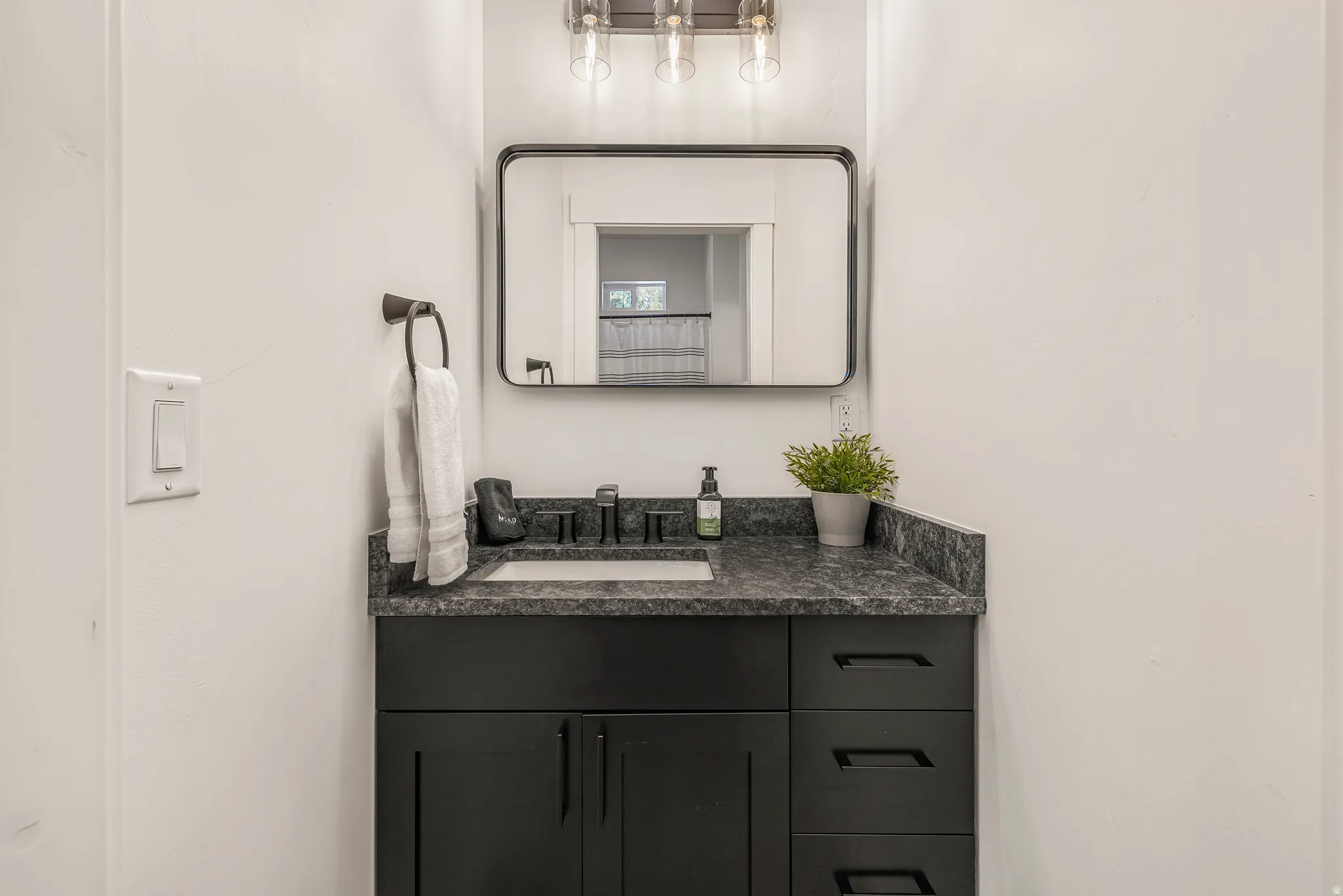 Bathroom featuring vanity