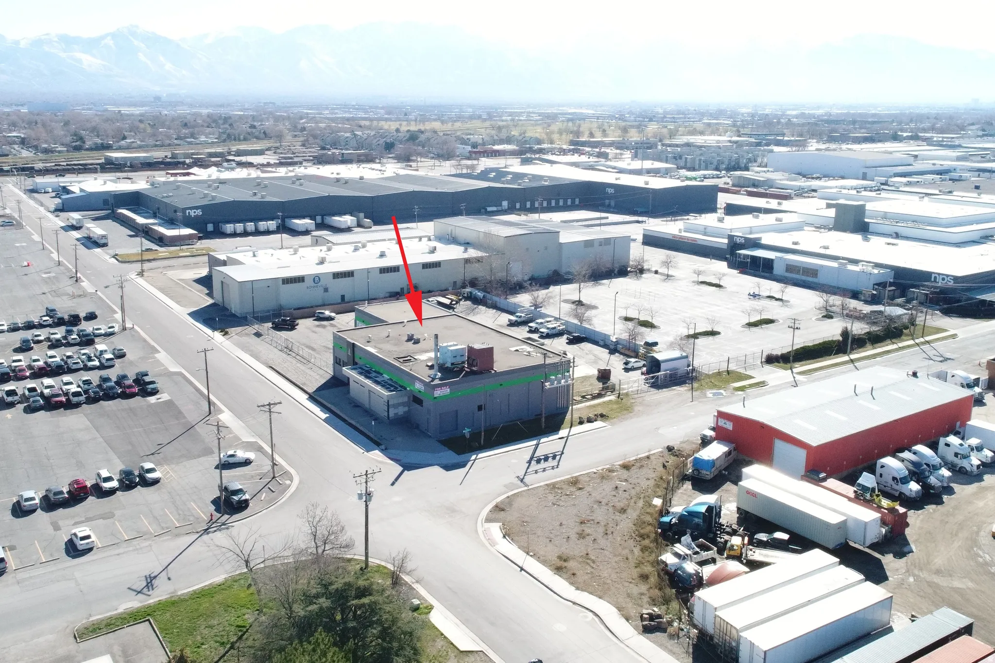 Bird's eye view of industrial structures