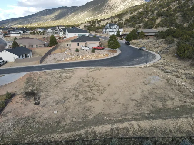 View of mountain background with nearby suburban area