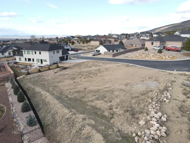 Aerial view of residential area