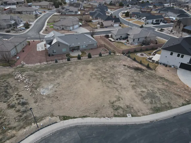 Aerial view of residential area