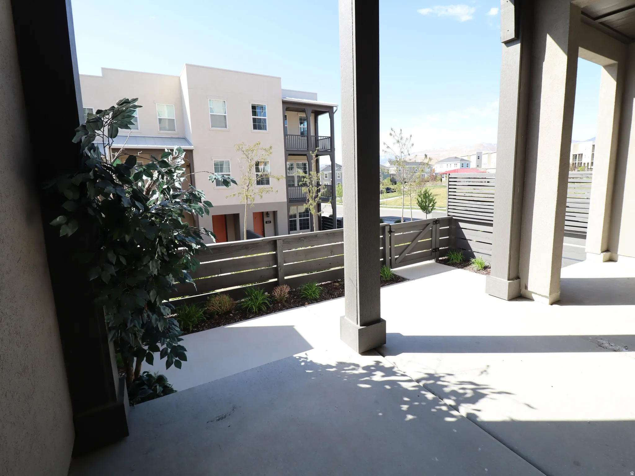 View of patio with a residential view