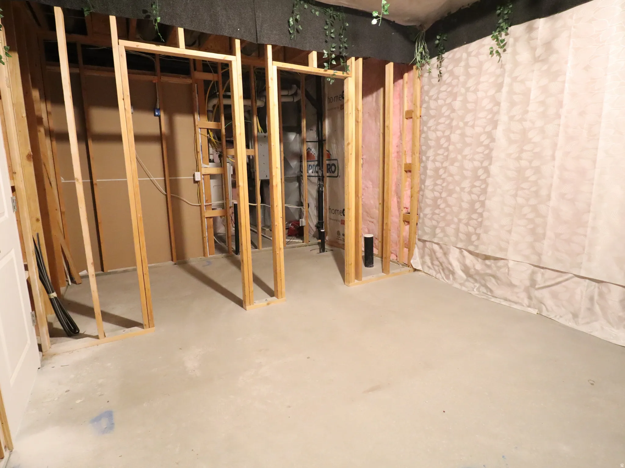 View of unfinished below grade area