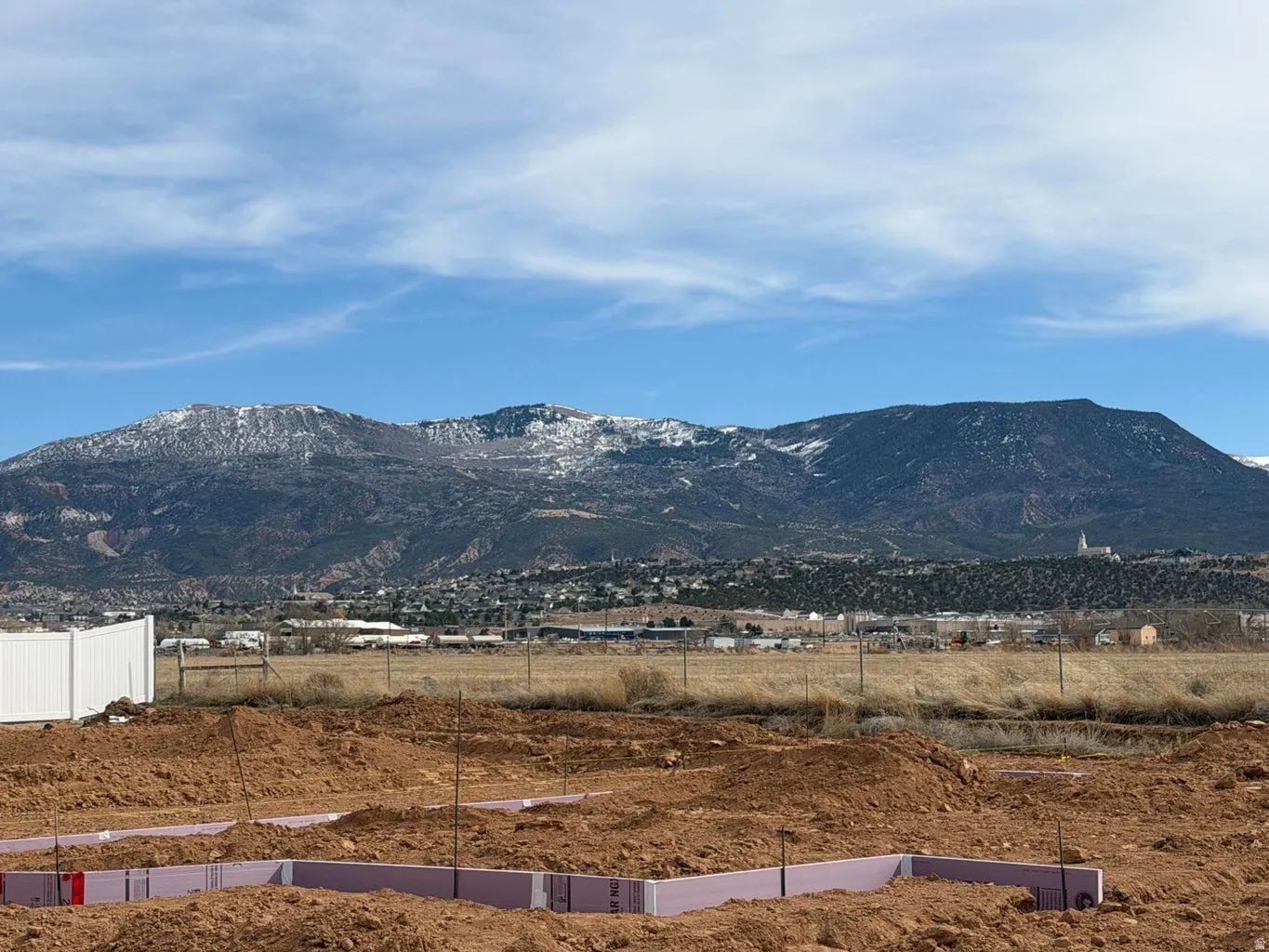 Mountain view with rural landscape