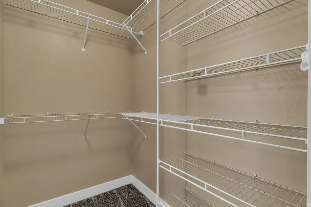 View of walk-in closet off the Master Bath