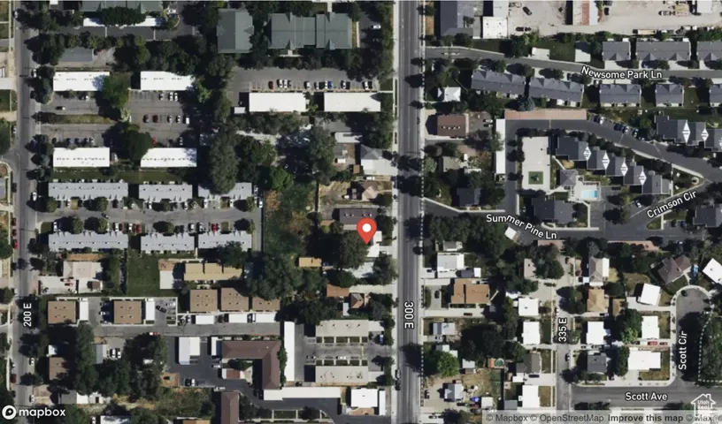 Aerial view of property's location
