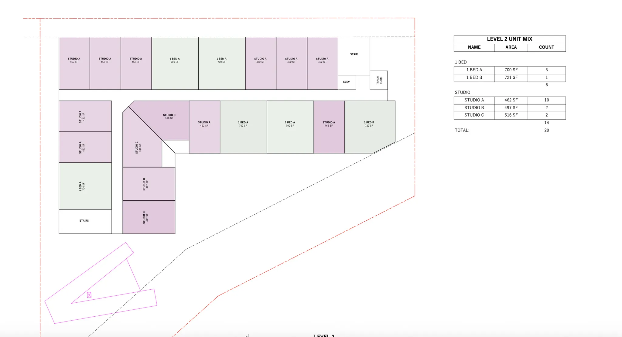 Map showing property parcels
