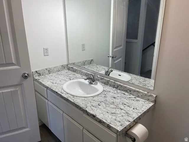 Bathroom featuring vanity