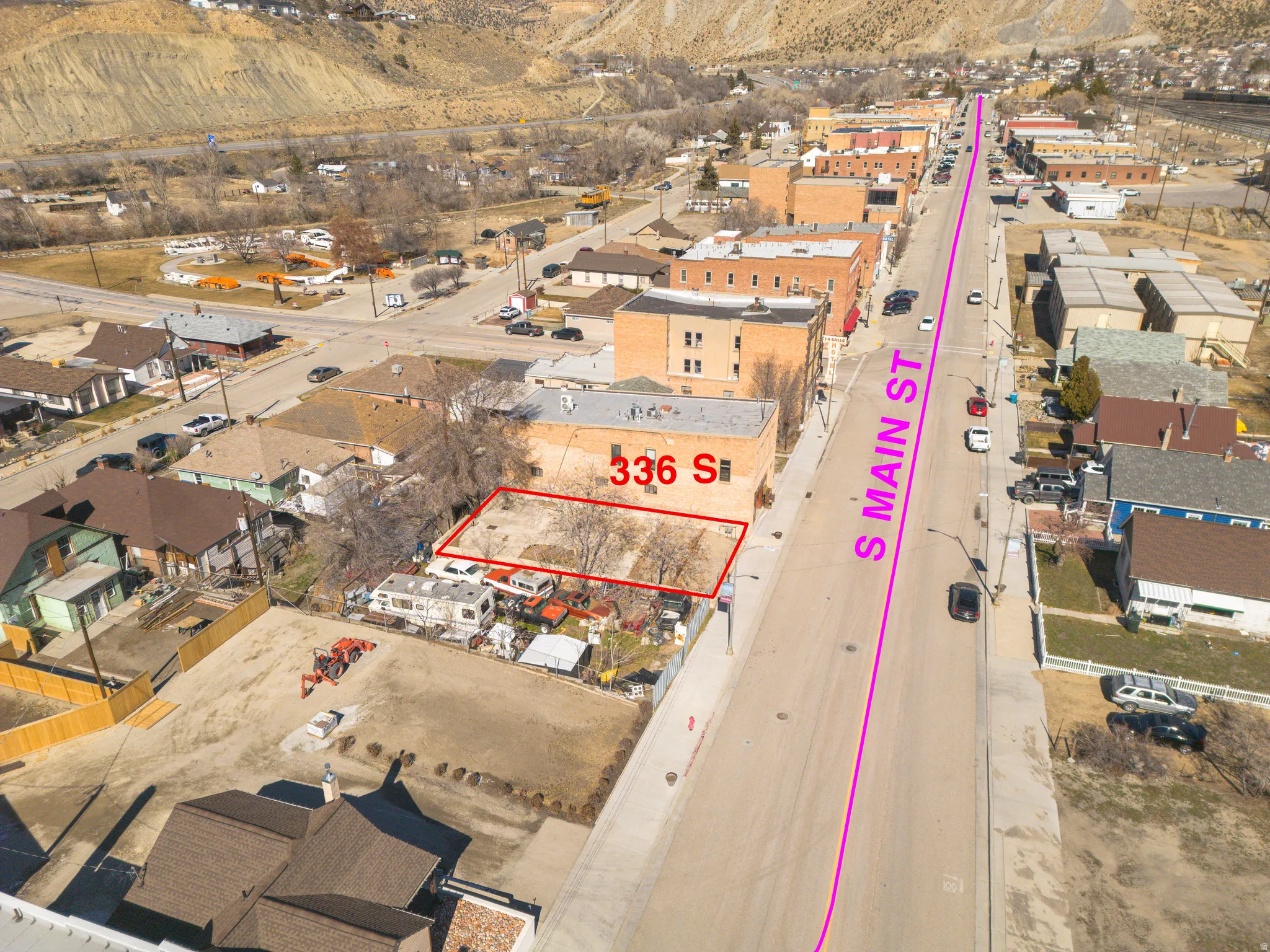 Map / location with property parcel outlined