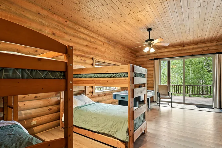 Bunk bed area in rec room/ family room downstairs