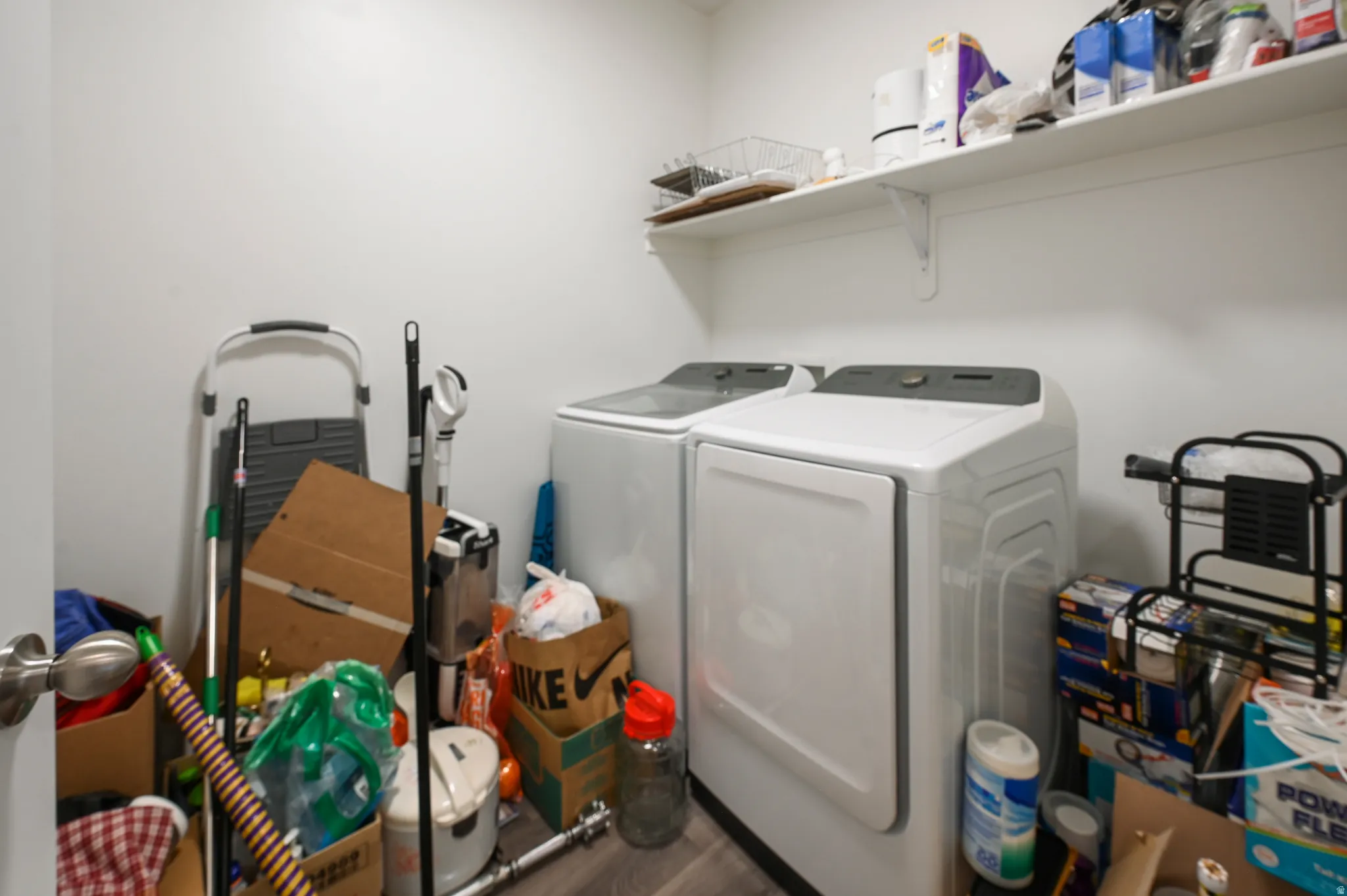 Laundry area with separate washer and dryer
